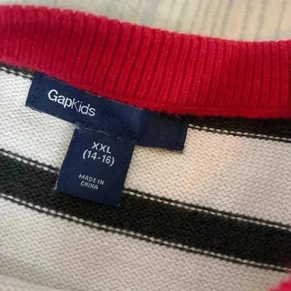 GAP Kids XXL 14/16 HEART‎ Long Sleeve Knit Sweater Dress Striped Valentine’s Day